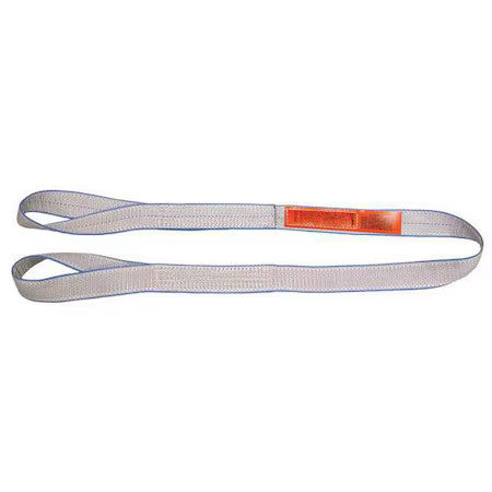 Lift-All Ee2801ttx8 Web Sling, Type 4, 8 Ft L, 1 In W, Polyester, Silver