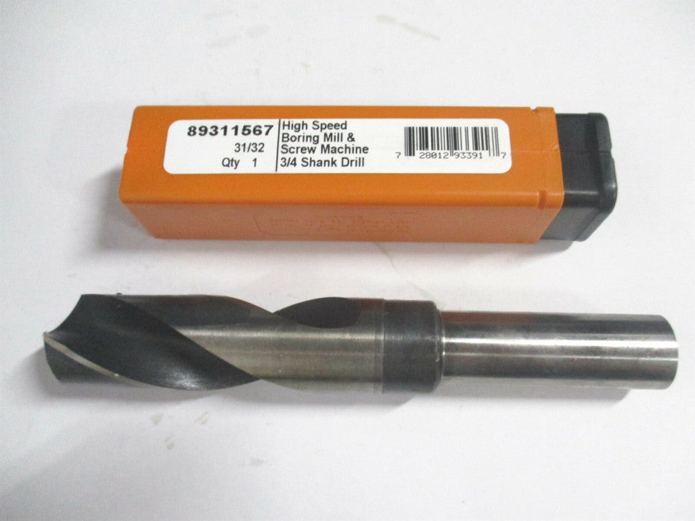 (306 31/32) 31/32 x 3/4 x 3 x 6" OAL Oxide Finish HSS Silver & Deming Drill Bit 