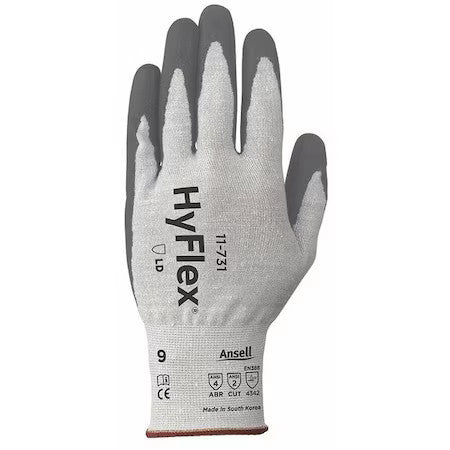Ansell 11-731 Cut-Resistant Coated Gloves, Cut Level 2 ,Dipped ,Polyurethane