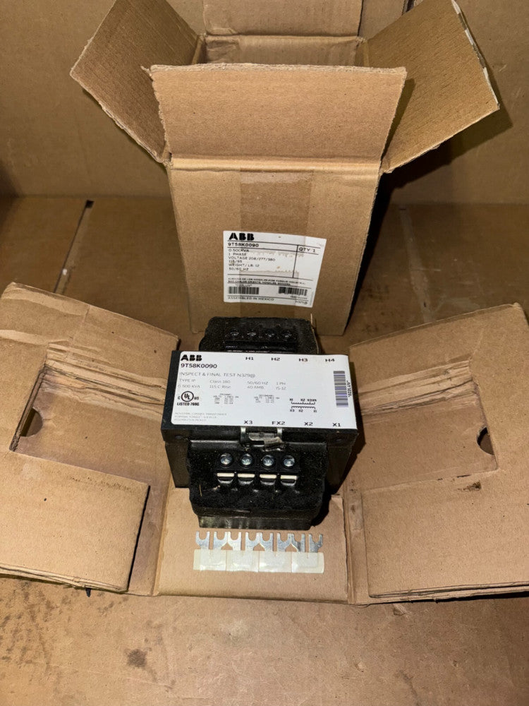 ABB 9T58K0090 0.5-KVA TRANSFORMER, 50/60-HZ, NEW-OPEN BOX! MAKE OFFER!