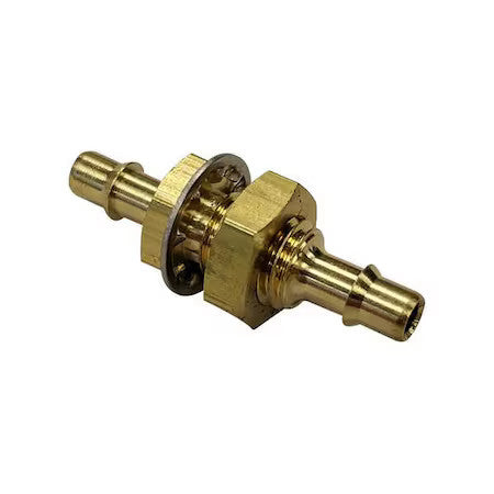 Mem-Co 1/4Bk3 1/2 Mini Barb Fitting,1-1/32",Brass,Beaded