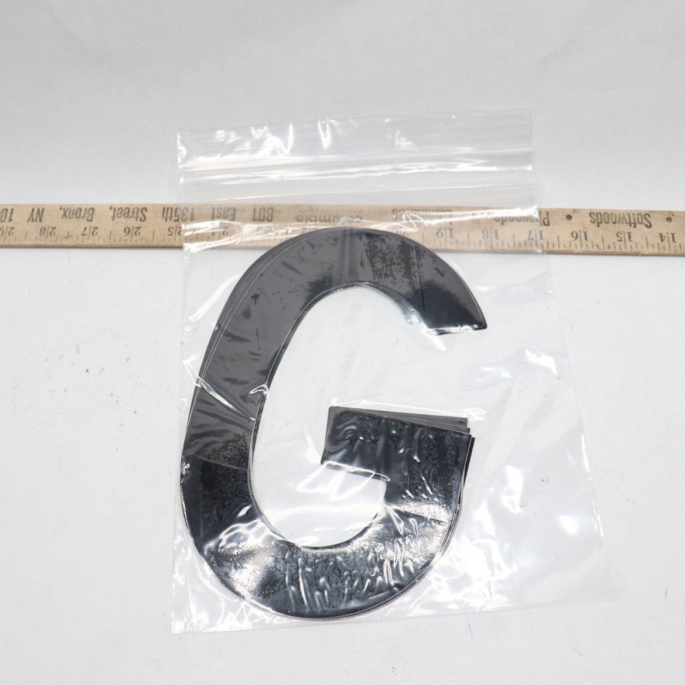 (10-Pk) Letter Label G Non-Reflective Gothic Die Cut Black 8"