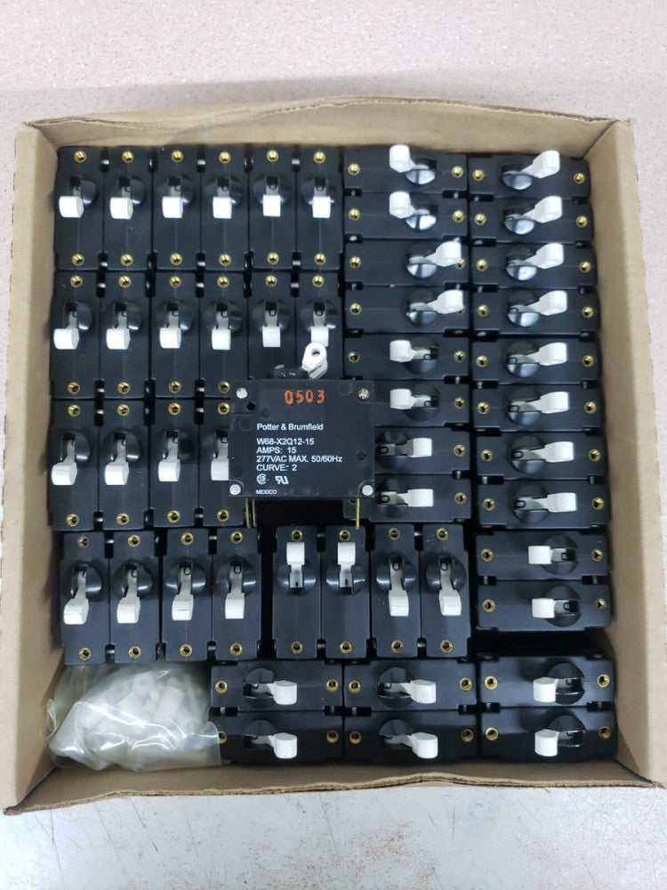 1 POTTER & BRUMFIELD W68-X2Q12-15 CIRCUIT BREAKER, 15AMP, 277VAC, 50/60HZ