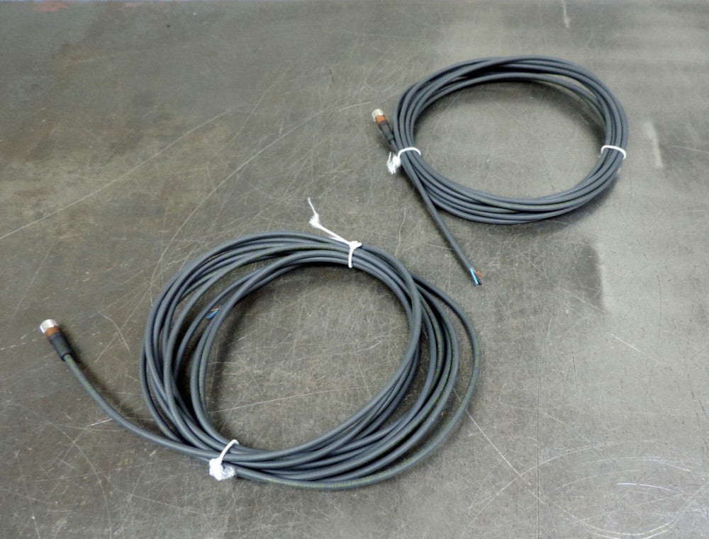 Lumberg  RKMV 3-224/5M PUR E12683-V Molded Cordset 3 Pole AWM Style Lot of 2