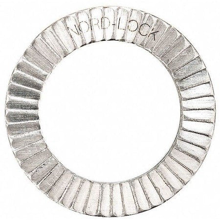 Nord-Lock 1565 Wedge Lock Washer, For Screw Size #10 Steel, Plain Finish, 10 Pk