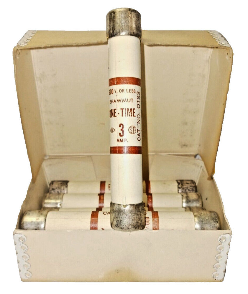 7) NEW OTS3 SHAWMUT 3 AMP ONE-TIME FUSE 600 VAC  LOT OF 7