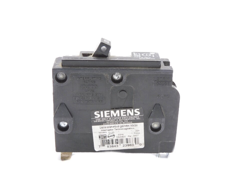 SIEMENS D120 20A 120/240V UNMP