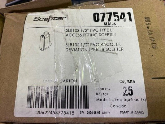 (25 PACK) Scepter  077541 PVC Type-LB Access Fitting 1/2"