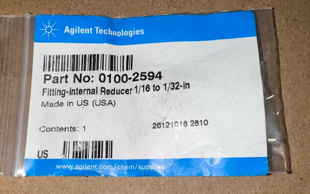 Agilent 0100-2594 Fitting-internal Reducer 1/16 to 1/32-in