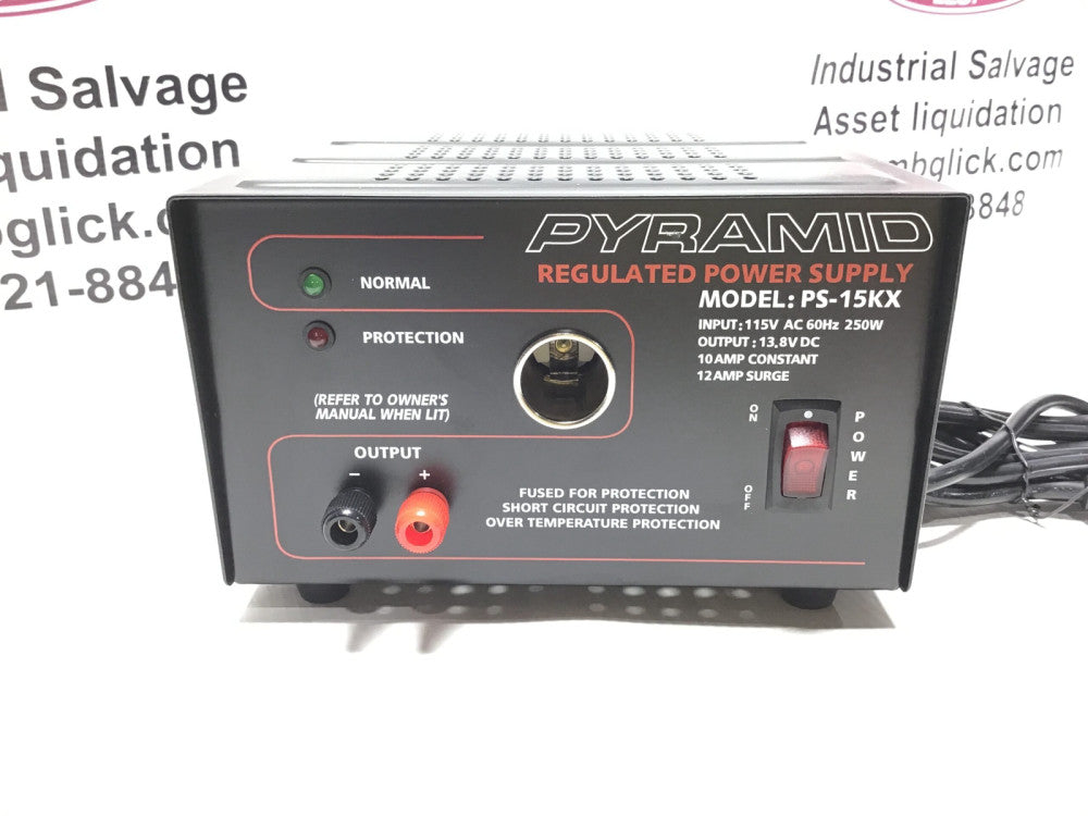 PYRAMID PS15KX 250W Regulated Power Supply 115VAC 60Hz 250W