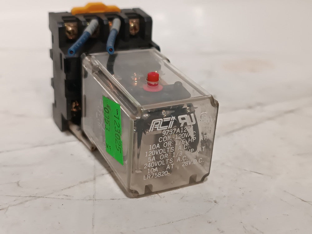 ACI 9737A1201 General Purpose Relay Coil with 115904 11-Pin Relay Socket