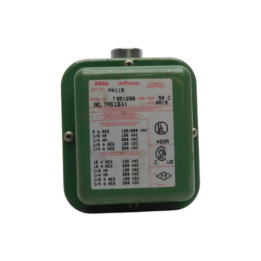 ASCO PA11B RF10A21 250V 15A 10-100PSI (AS IS) NSNP