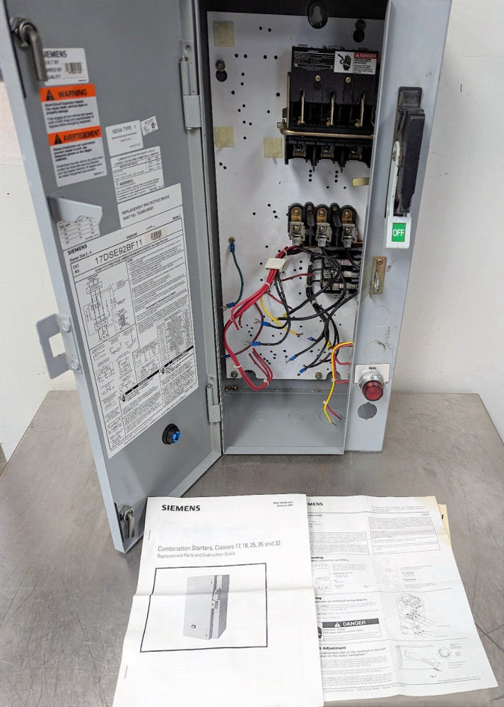 Siemens 17DSE92BF11 Combination Starter Fusible Disconnect [G2S2#2