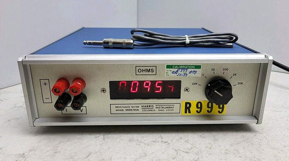 Harris Instrument 5050-05A Digital Resistance Tester 2 20 200 2k 20k Ohms