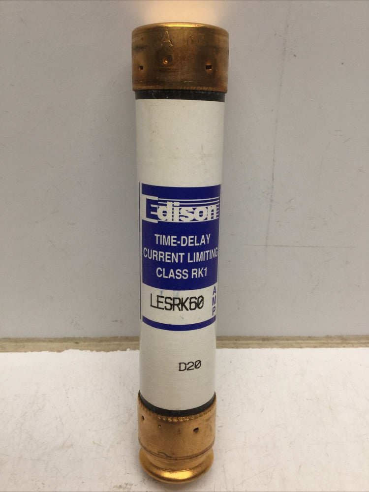 Edison LESRK60 60 AMP 600V Class RK1 Fuse Time Delay Current Limiting