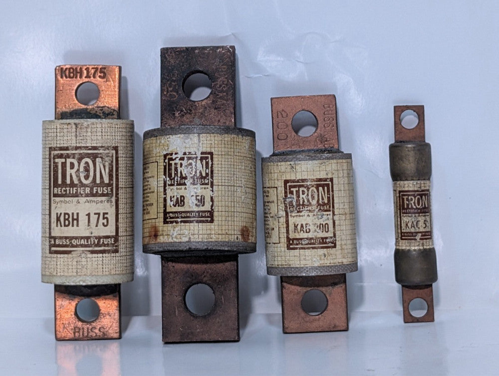 Lot of 4 Tron Rectifier Fuse KBH 175 KAB 200 KAB 350 KAC 5
