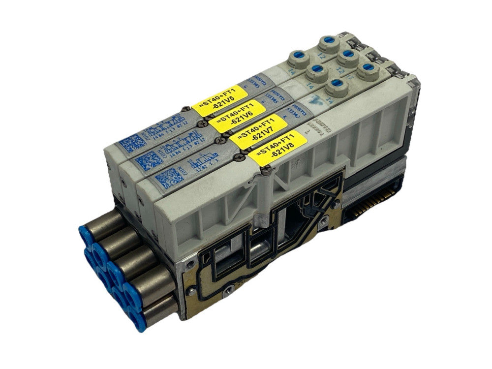 Festo VMPA1-FB-AP-4-1 Sub Base w/ VMPA1-M1H-G-PI Solenoid VMPA1-RP Cover