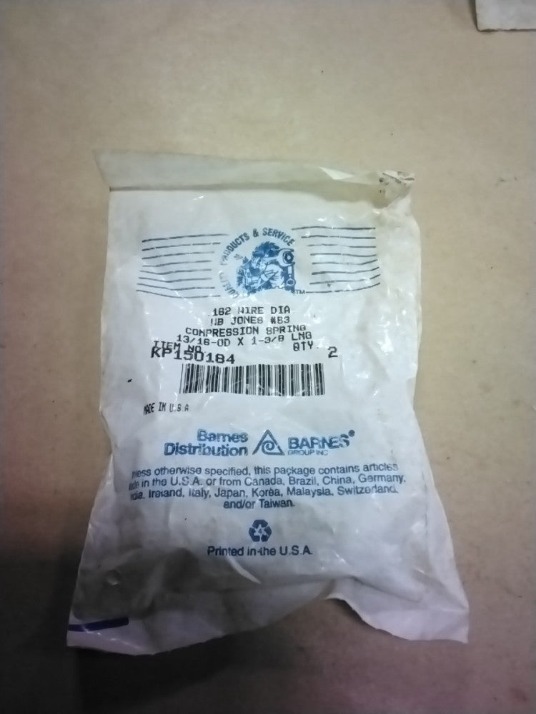 Barnes KP150184 Compression Spring, Qty 2