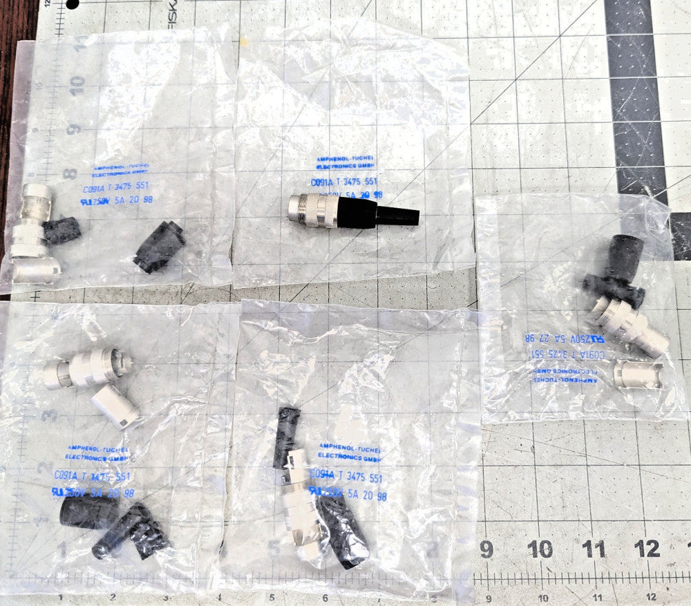 (5) AMPHENOL TUCHEL T 3475 551 C091A Circular Connector, Cable [OF16]