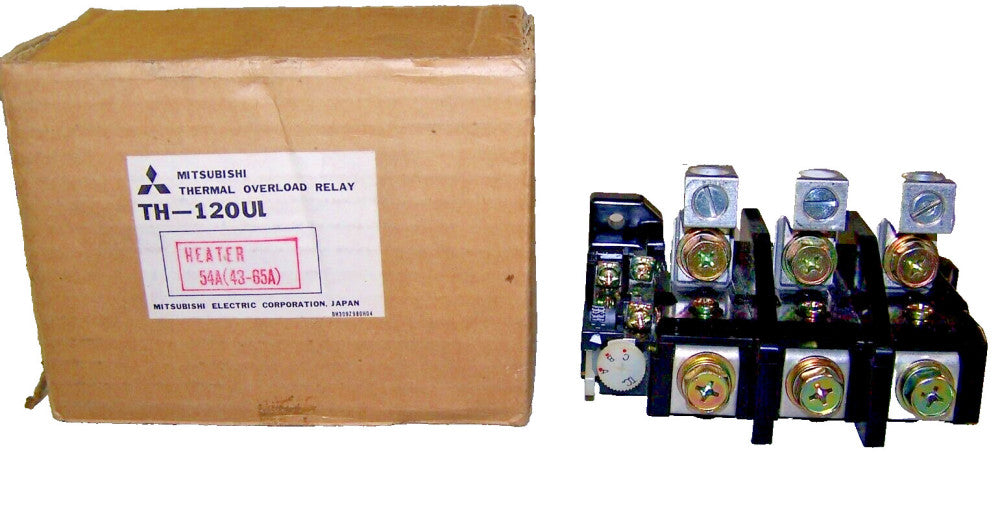 NEW MITSUBISHI THERMAL OVERLOAD RELAY 54 AMP 600 VAC  TH-120UL