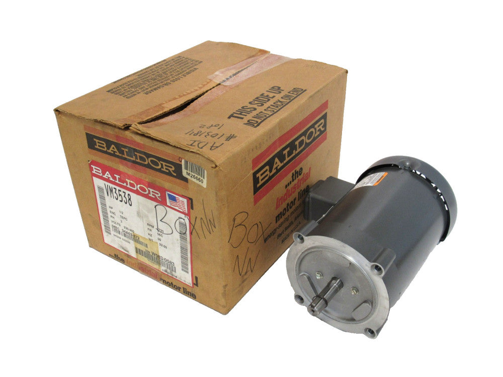 NEW BALDOR VM3538 MOTOR 1/2HP 230/460V 1725RPM 5/8" DIA.
