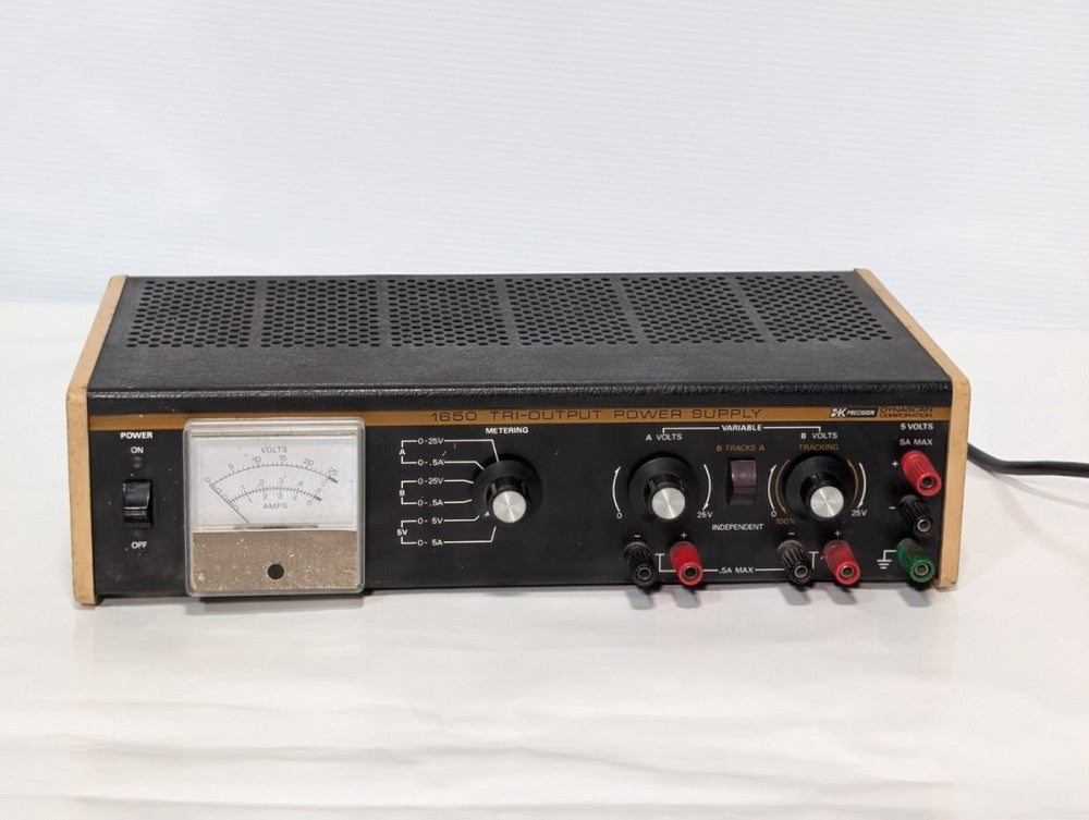 Dynascan 1650 Tri-Output Power Supply, 117V, 60Hz, 160W Tested & Working
