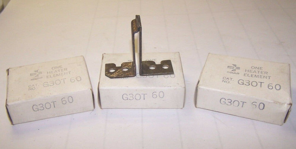3) NEW GOULD G30T60 OVERLOAD HEATER ELEMENT  LOT OF 3