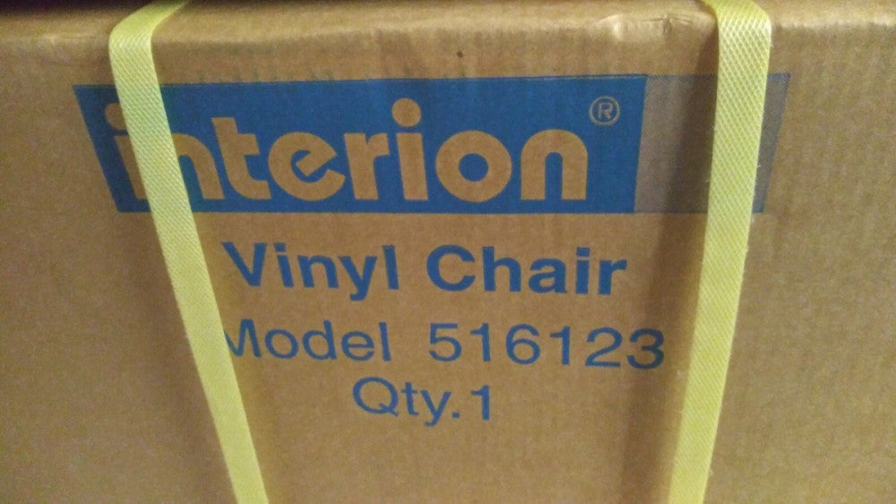 (1) NEW Interion Armless Vinyl Chair 516123