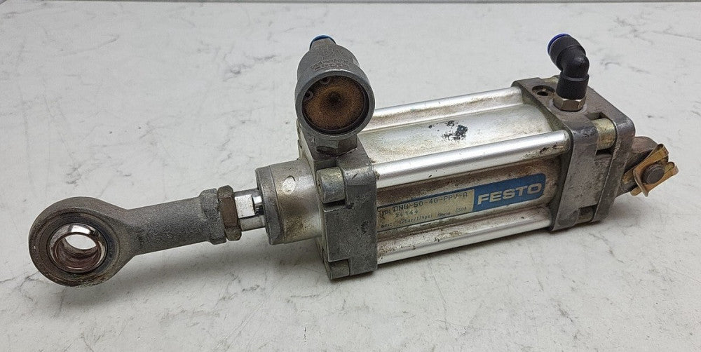 Festo DNU-50-40-PPV-A Pneumatic Cylinder 50mm Bore 40mm Stroke 12Bar DNU5040PPVA
