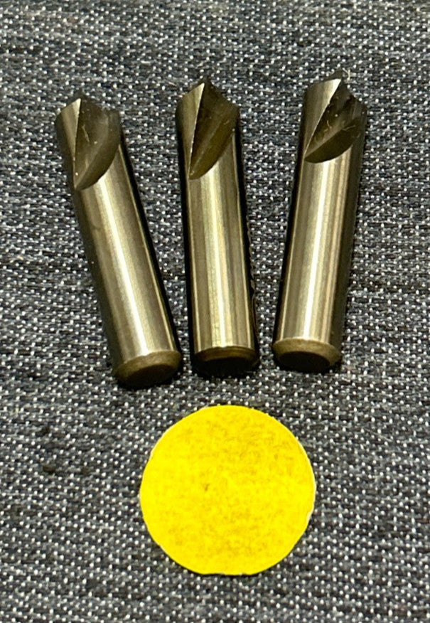 KEO  SPOTTING DRILL 5/16" X 90° POINT 2-FLUTES SPIRAL STRAIGHT SHANK LOT OF 3
