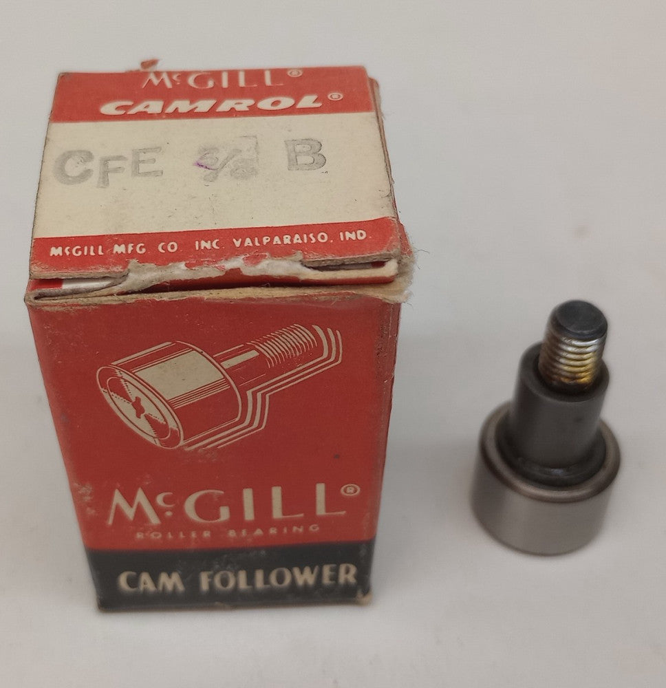McGill CFE 5/8 B Cam Follower 5/8" Roller OD 7/16" Roller Width 1/4" Stud Dia