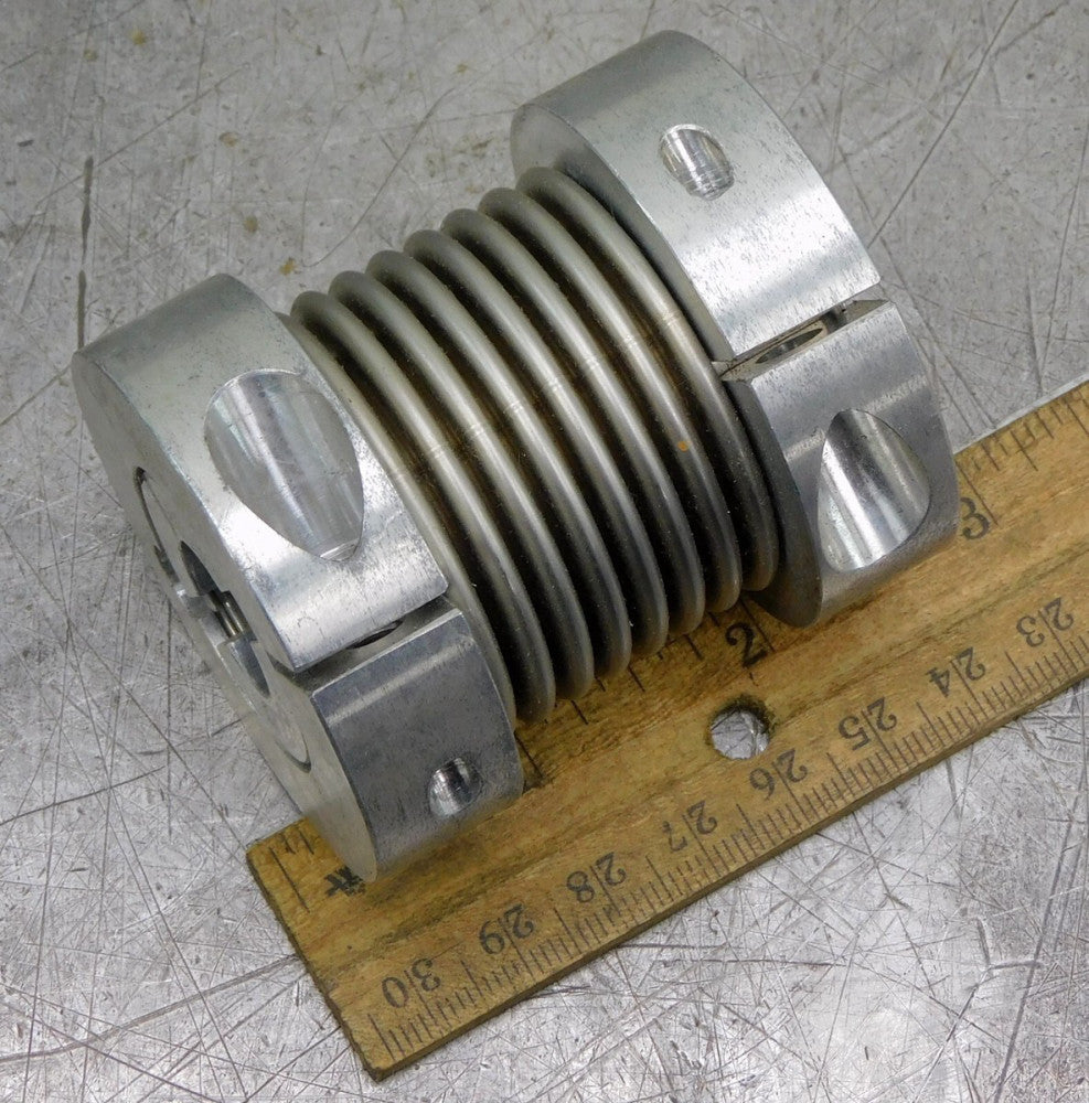 R & W Flexible Shaft Bellows Clamp Coupling .625" x .625"