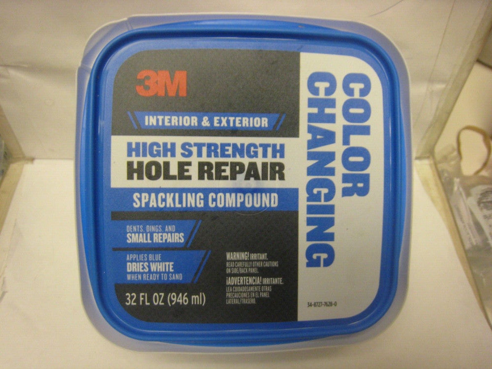 3M Color Changing High Strength Hole Repair, Spackling 32 oz, CC-32 D ONE TUB