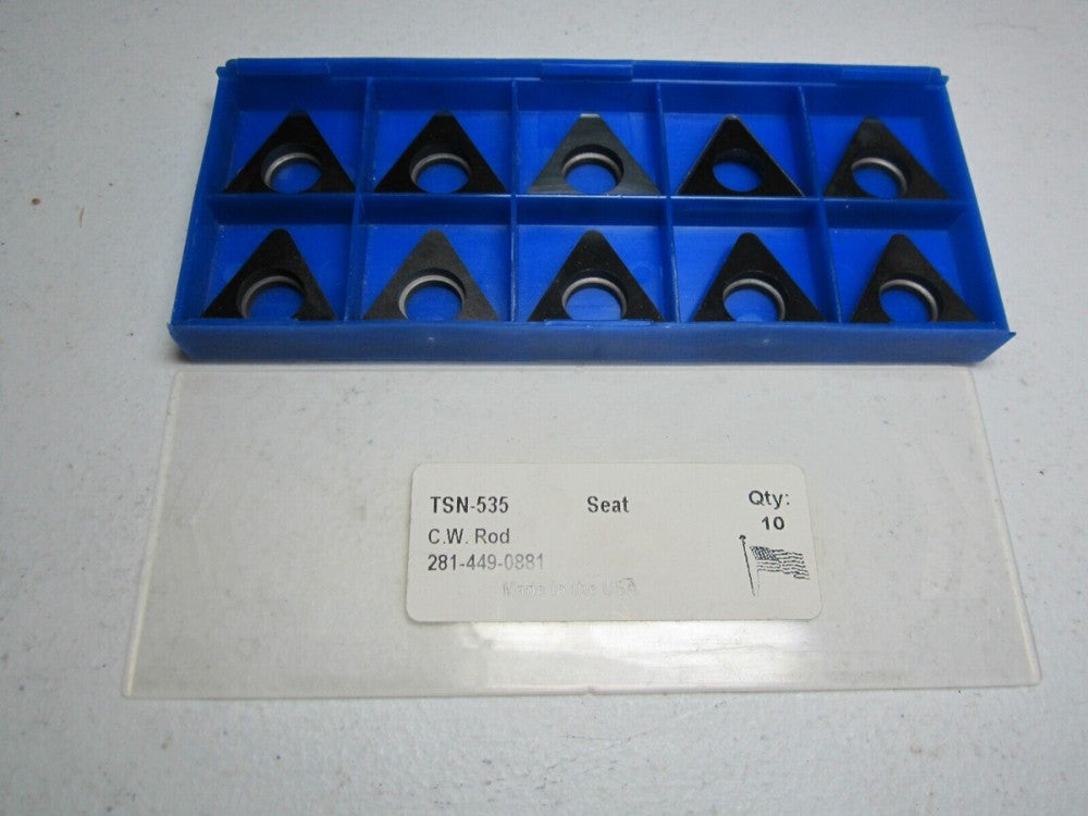 TSN-35 5/8" IC Shim Seat Carbide Triangular Turning Insert - Pack of 10