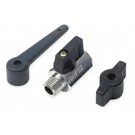 Zoro Select 1Pzb2 1/8" Fnpt X Mnpt Brass Mini Ball Valve Inline