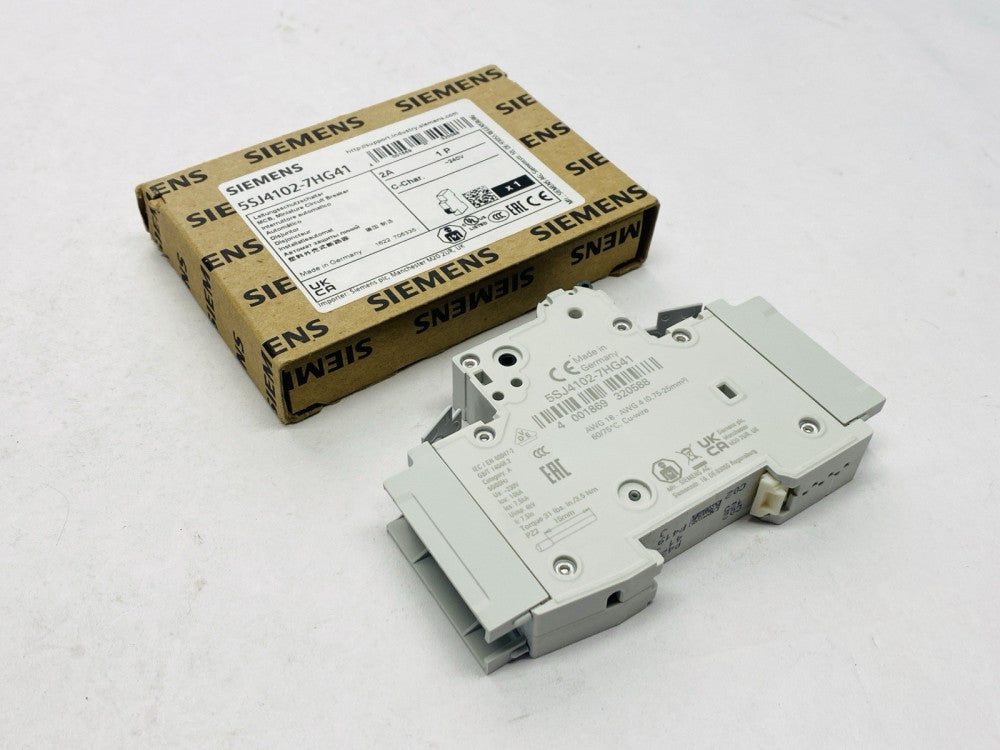Siemens 5SJ4102-7HG41 Miniature Circuit Breaker 1-Pole 2A 240V