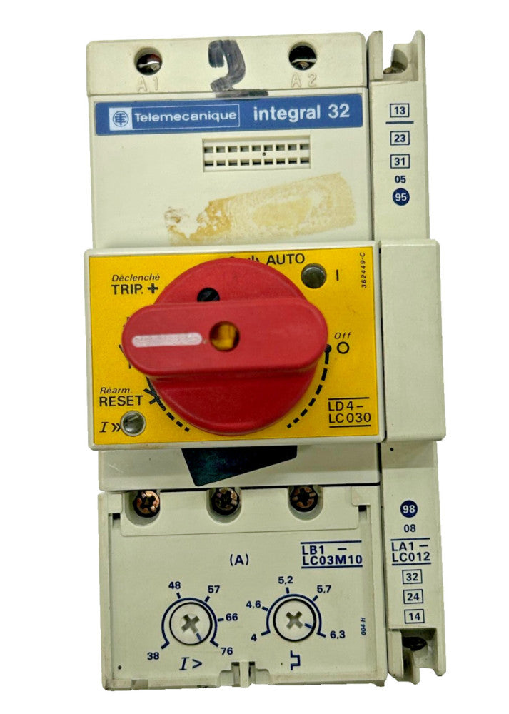TELEMECANIQUE MOTOR STARTER, INTEGRAL 32, LD4-LC030, LB1-LCO3M10, LA1-LC012