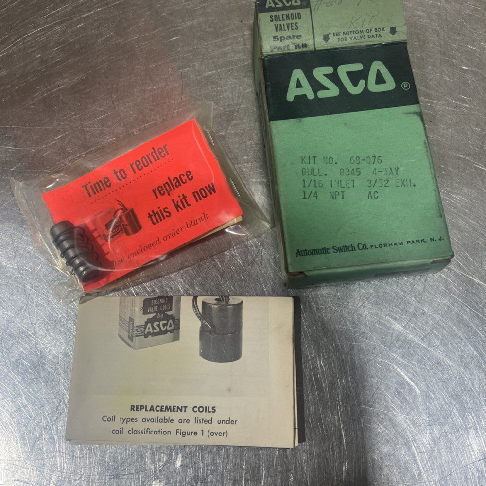 ASCO 68-076 Solenoid Valve Spare Part Kit Bulletin 8345 - Nos Surplus