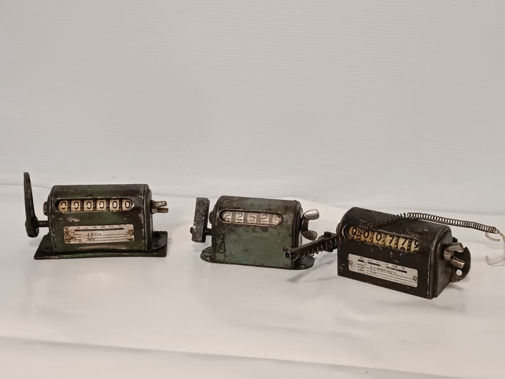 Lot of 3 Durant Mechanical Counters,(qty 2) 6 Digits, (qty 1) 5 Digit