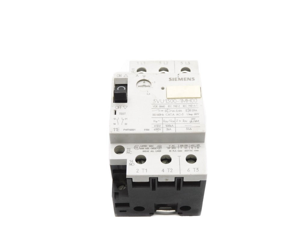 SIEMENS 3VU1300-1MH00 690V 1.6-2.4A UNMP