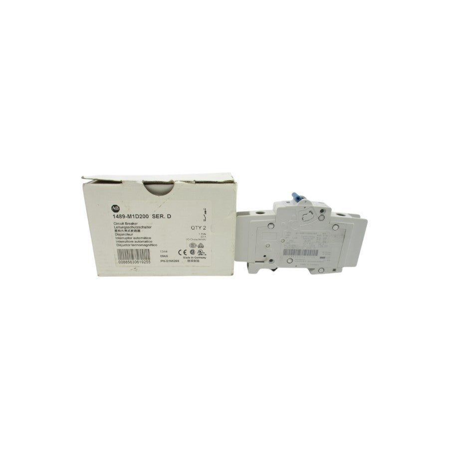 ALLEN BRADLEY 1489-M1D200 SER. D 277V 20A (PKG OF 2) NSMP