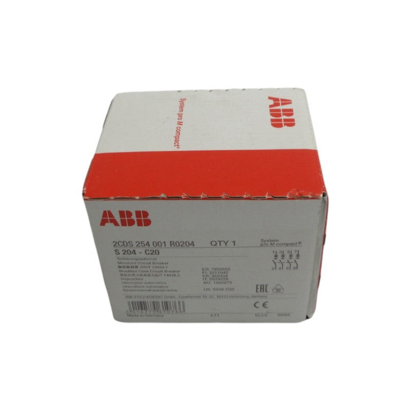 ABB 2CDS254001R0204 S204-C20 20A NSFS