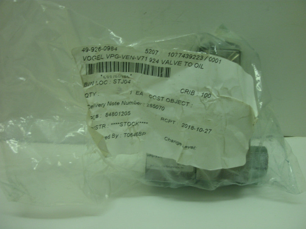 VOGEL VPG-VEN-V71 924 ZERO LEAKAGE PNEUMATIC SOLENOID VALVE 24 VOLT NEW IN PKG