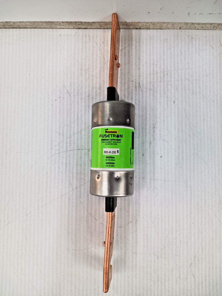 New Bussmann Fusetron 200 Amp Dual-Element Time-Delay RK5 Fuse 600V FRS-R-200