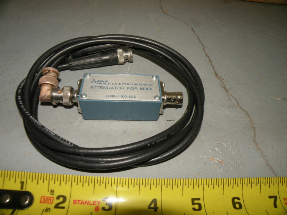 EG&G 3680-1100-08S Attenuator for M368 w/ BNC Connector & Cable