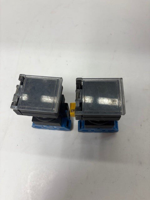 IDEC BLACK PUSH BUTTON 2NO HW-CB20 (LOT OF 2)