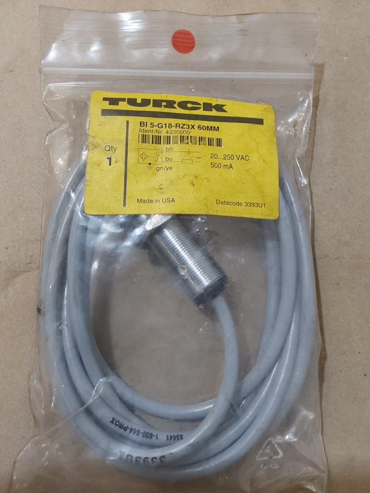 TURCK BI 5-G18-RZ3X  60mm Inductive Proximity Sensor