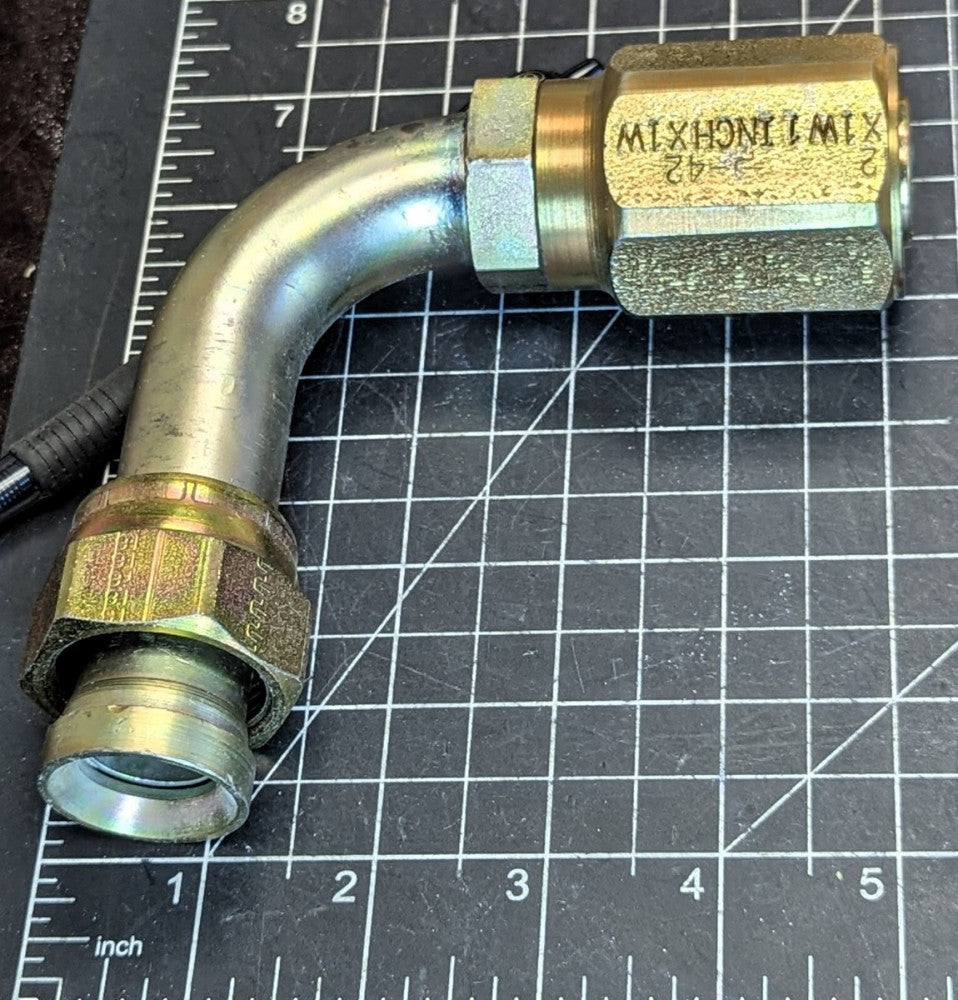 1” 16AN Female Swivel 90° Elbow To 1” #16 Hose Field Attachable [A1B4]