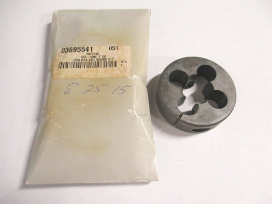 (03695541) 3/4-16" UNF x 2/8" x 2" High Speed Steel RH Round Adjustable Die 