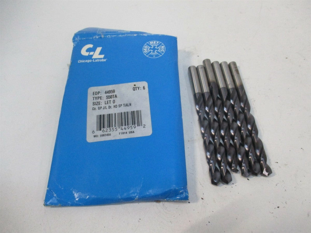 Chicago-Latrobe (44959) 3-3/16" x 4-1/2" 135° Cobalt Jobber Drill Bit - Lot of 6